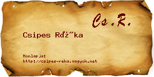 Csipes Réka névjegykártya